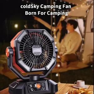 Camping Fan with LED Lantern